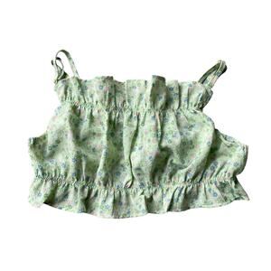 Dainty pastel cottage core floral crop top romantic cottage HM divided size L